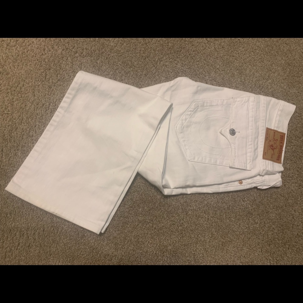 Men’s White True Religion Jeans